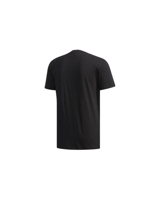 Adidas Black Neo Alphabet Logo Short Sleeve for men