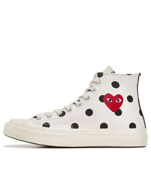 Converse White X Comme Des Garcons Play Chuck 70 Hi Polka Dot' for men