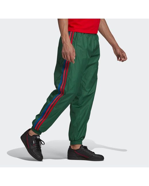 Adidas Green Originals Alphabet Logo Loose Bundle Feet Sports Pants for men