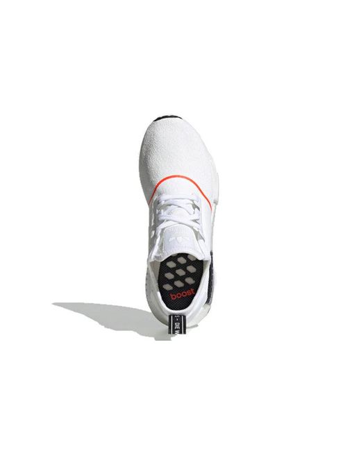 Adidas White Nmd_r1 ' Solar Red' for men