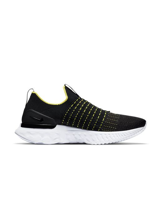 Nike Black React Phantom Run Flyknit 2 Sonic' for men