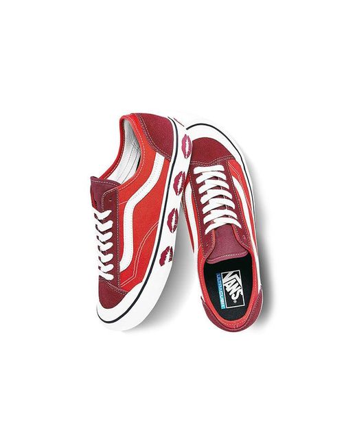 Vans Red Style 36 Decon Sf Lip Print for men