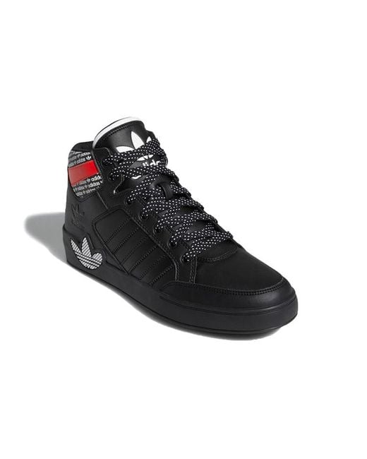 Adidas Black Hard Court High 'Overbranding' for men