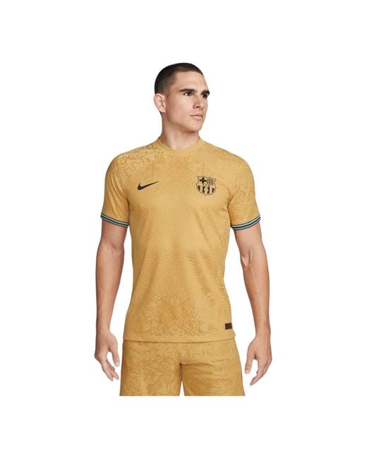 Nike Green Fc Barcelona 22/23 Dri-Fit Adv Match Away Jersey for men