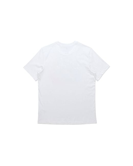 Nike White Sportswear Splash Ink Alphabet Printing Sports Short Sleeve for men