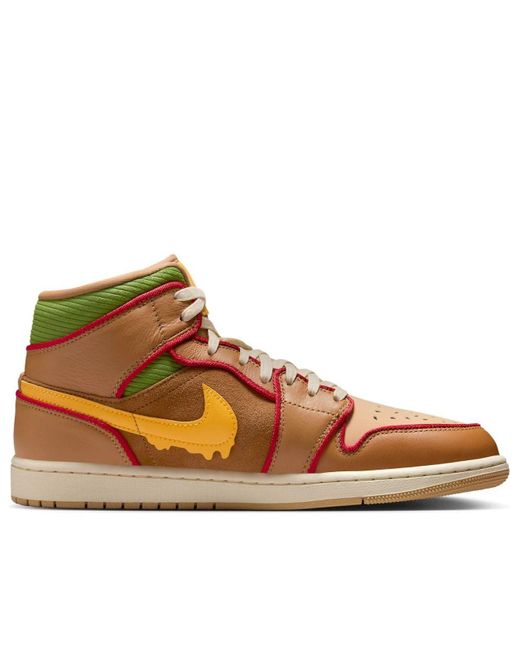Nike Brown 1 Mid Se 'Cheeseburger' for men