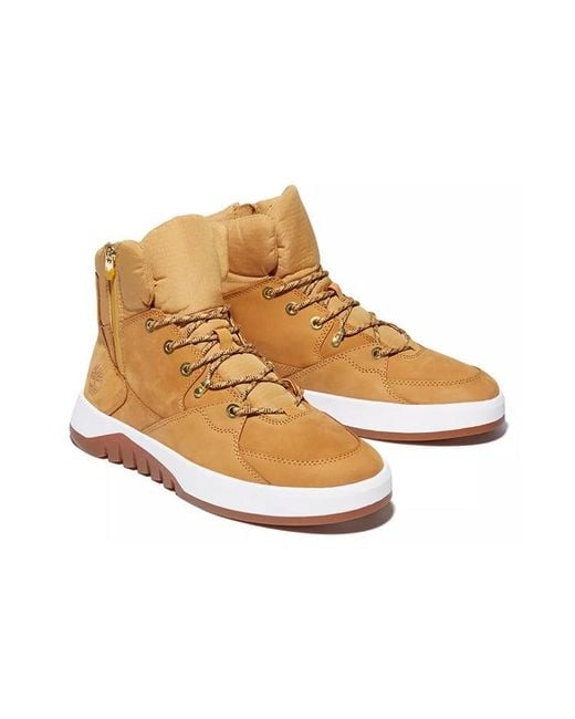 Timberland Brown Supaway Side Zip Boots 'Wheat Nubuck' for men