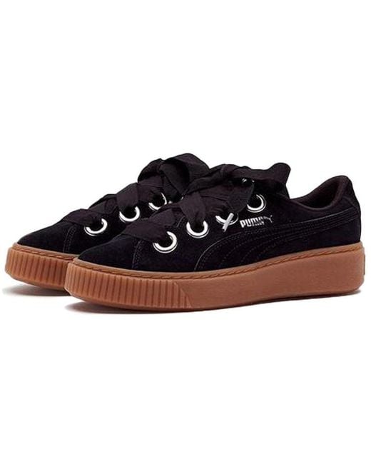 PUMA Blue (Wmns) Platform Kiss Suede