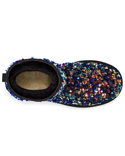 Ugg Blue (Wmns) Classic Mini Stellar Sequin Snow Boots