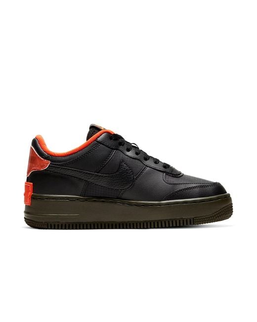 Nike Black (Wmns) Air Force 1 Shadow 'Hyper Crimson'