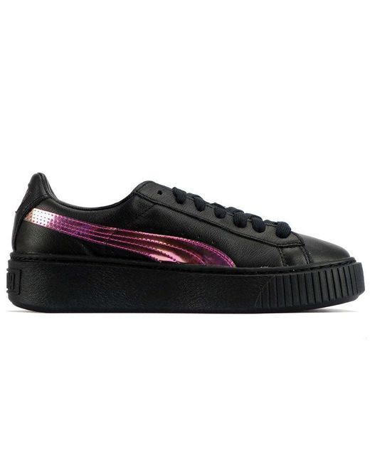 PUMA Black (Wmns) Basket Platform