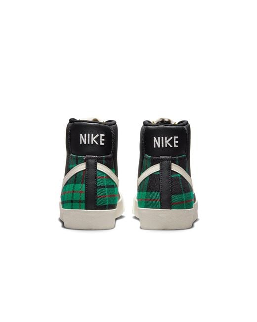 Nike Black Blazer Mid '77 Premium Tartan Plaid' for men