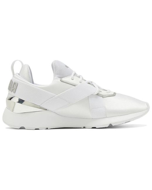 PUMA White (Wmns) Muse X3 Metallic'