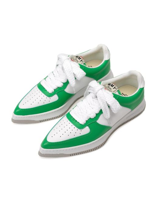 Maison Mihara Yasuhiro Green Rosy Og Sole Leather Low-Top Sneaker for men