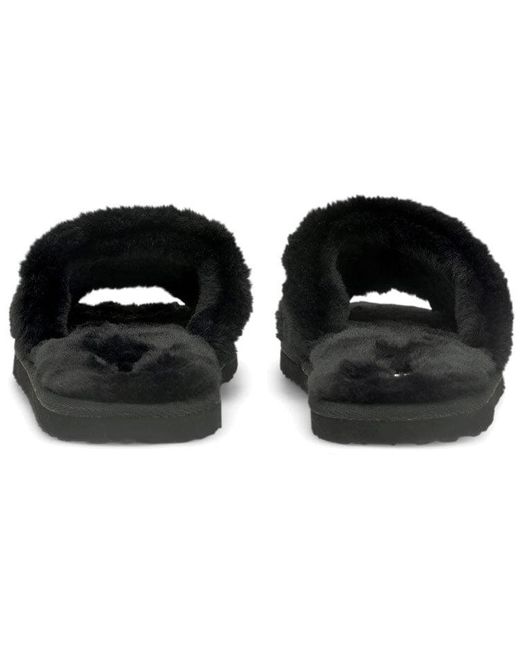 PUMA Black Fluff Slides