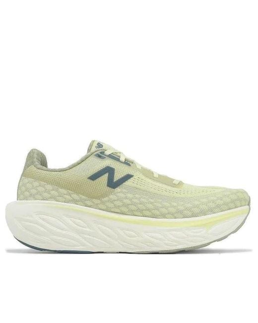 New Balance White Fresh Foam X 1080V14 'Pale Moss New Spruce Linen' for men