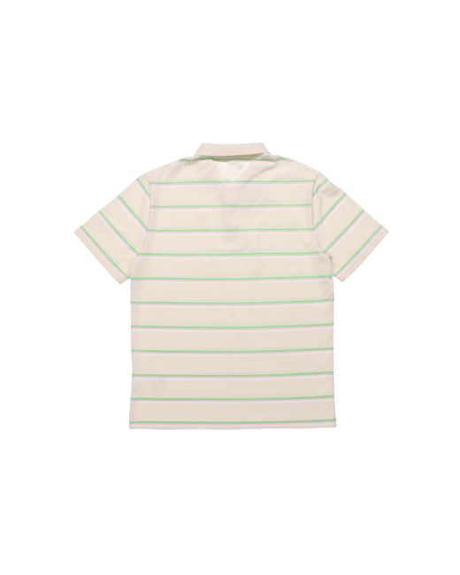 PUMA White Downtown Stripe Polo Tee Shirt for men