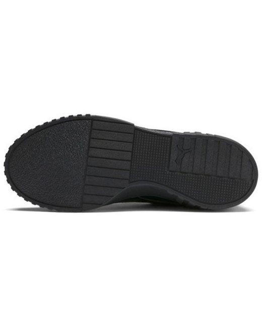 PUMA Black (Wmns) Cali Thick Sole Low Tops Casual Skateboarding Shoes