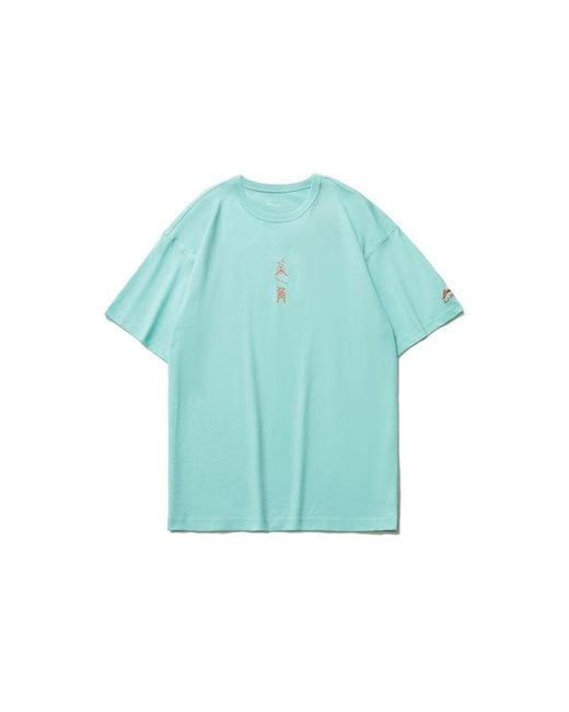 Li-ning Blue X Disney Crossover Sports Printing Tee 'Light' for men