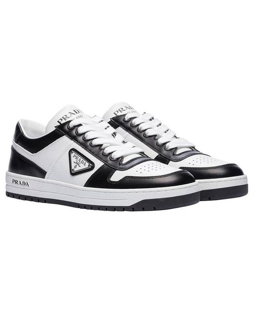 Prada White (Wmns) Downtown Trainers 1E792M_3Lkg_F_0964