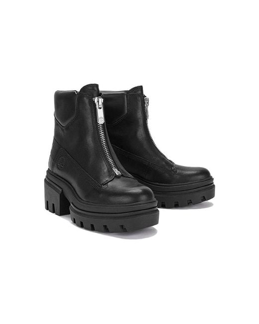Timberland Black (Wmns) Everleigh Front-Zip Boot Nubuck'