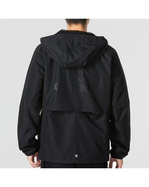 Adidas Blue Mh Lite Wvjkt Athleisure Casual Sports Hooded Solid Color Woven Jacket Autumn for men