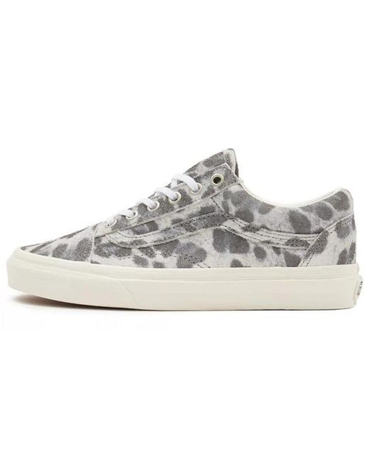 Vans White Old Skool 'Hairy Suede for men