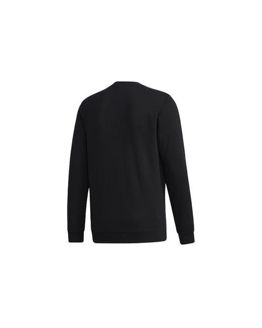 Adidas Black Neo M Esntl Logo Sw Casual Sports Round Neck Knit Pullover for men