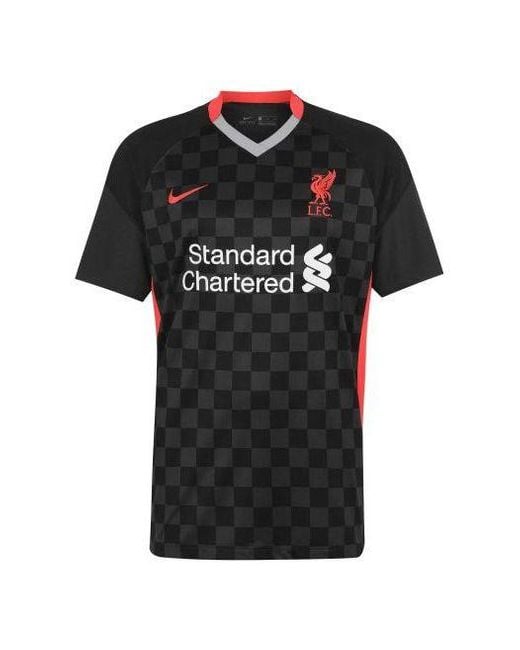 Nike Black Soccer/Football Sports Jersey Sw Fan Edition Liverpool Coal for men