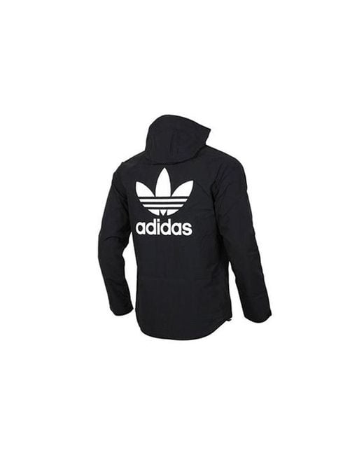 Adidas Black Originals Windbreaker Hooded Jacket for men
