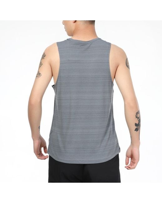 Nike Gray Dri-Fit Casual Sports Quick Dry Running Breathable Sleeveless Vest for men