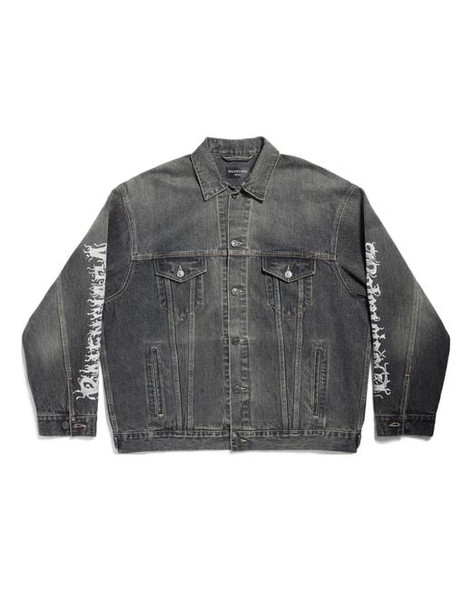 Balenciaga Gray Crypto Large Fit Jacket 'Light' for men