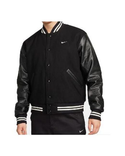 Nike Black Authentics Varsity Jacket for men
