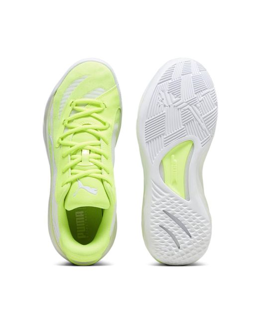 PUMA White All-Pro Nitro 'Lime Squeeze' for men