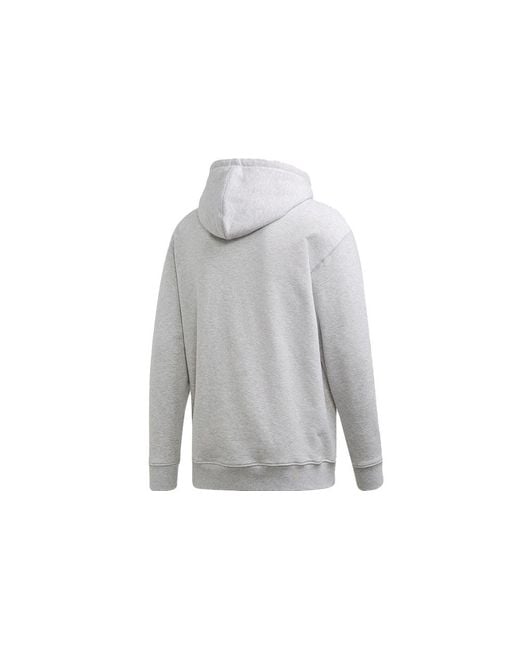 Adidas Gray Originals Casual Sports Solid Color Hooded Pullover for men