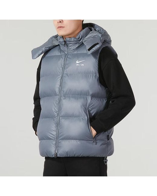 Nike Blue Air Therma-Fit Hoody Vest for men