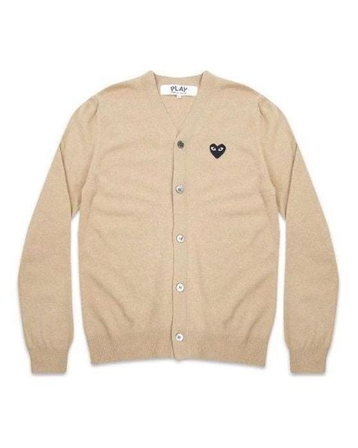 COMME DES GARÇONS PLAY Natural Cardigan Emblem for men