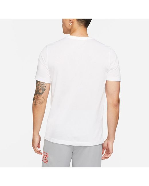Nike White Tee Humor Athleisure Casual Sports Alphabet Printing Short Sleeve for men