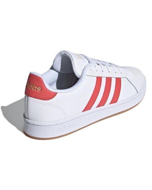 Adidas White Grand Court Crew' for men