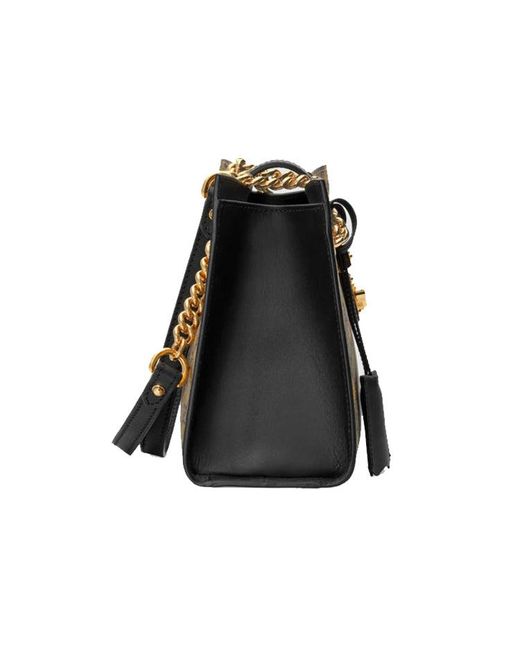 Gucci (Wmns) Padlock Metallic Bee Printing Logo Canvas Chain Handbag Small Classic