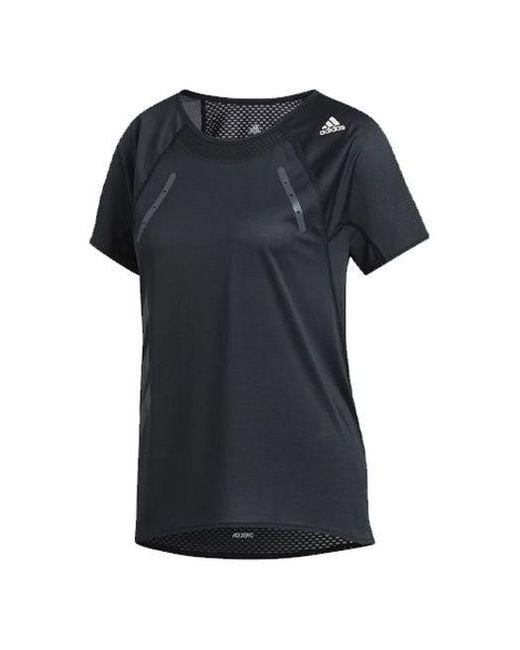 Adidas Black (Wmns) Heat.Rdy Tee Running Sports Short Sleeve