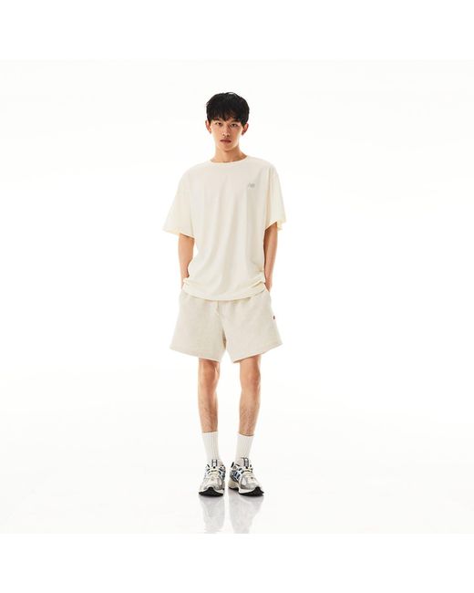 New Balance White Nb Small Logo T-Shirt for men
