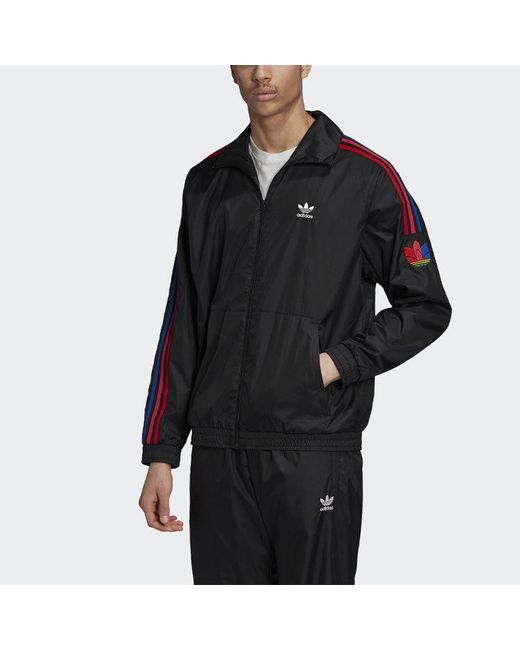 Adidas Black 3d Trefoil 3-stripes Track Top for men