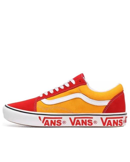 Vans Red Comfycush Old Skool 'Tape Mix for men