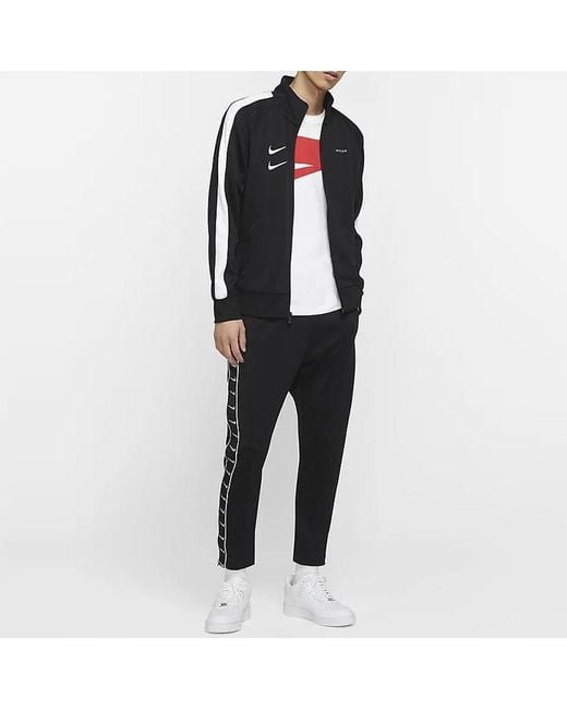 Nike Black Sportswear Swoosh Jcaket Cj4885-010 for men