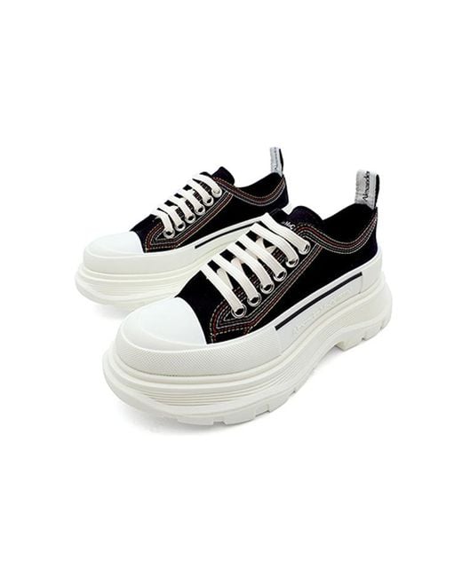 Alexander McQueen Black Tread Slick Lace Up Sneaker