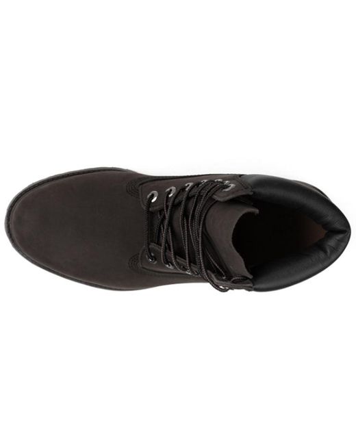 Timberland Black Icon 6' Premium Wide Fit Boots 'Dark Nubuck' for men