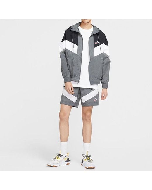 Nike Gray Sportswear Windrunner+ Hooded Reflection Jacket for men