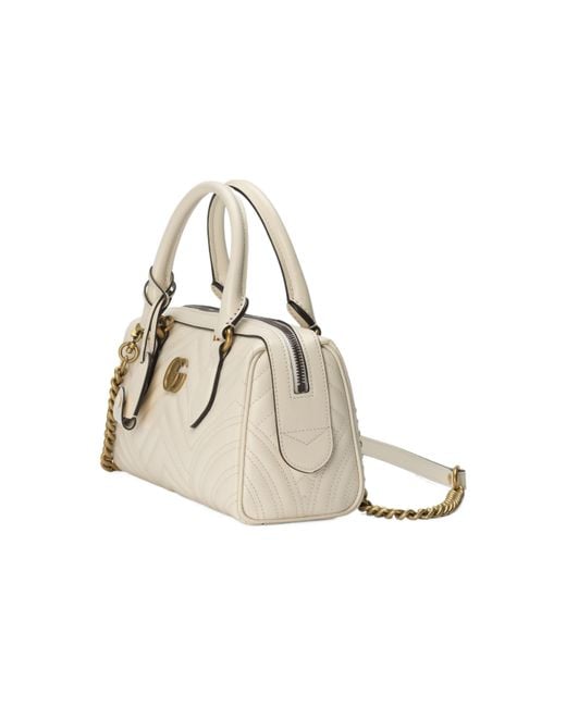 Gucci Natural (Wmns) Gg Marmont Small Top Handle Bag