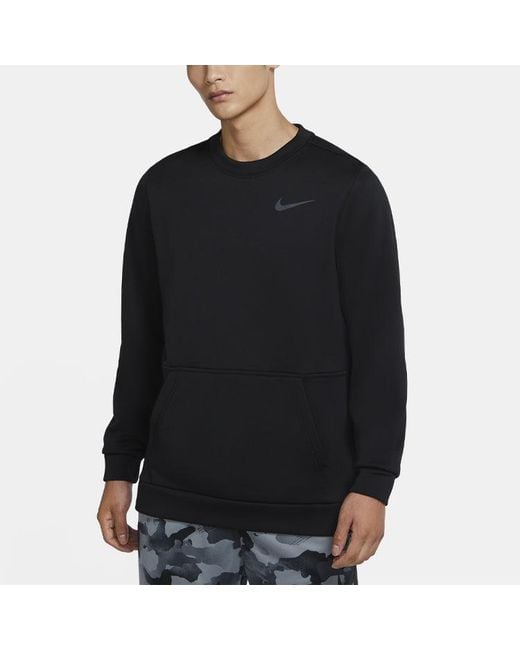 Nike Blue Therma Training Sport Round Collar Velvet Jacket Long Sleeve for men